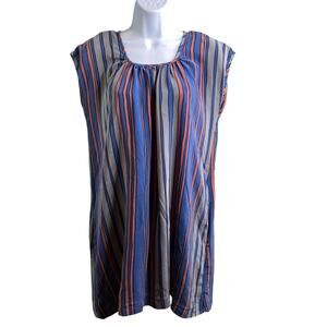 Sea New York Striped Silk Mini Dress Size 6 Preppy Coastal Old Money Refined